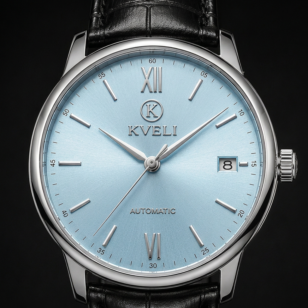 KVELI Arktis Ice Blue dial